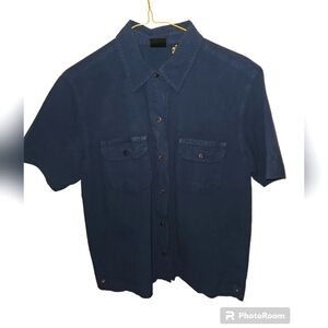 VTG ERIKA Dark Blue sz M Button Down Shirt